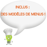 ** Nouveau ** menus prédéfinis !