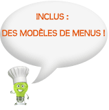 ** Nouveau ** menus prdfinis !